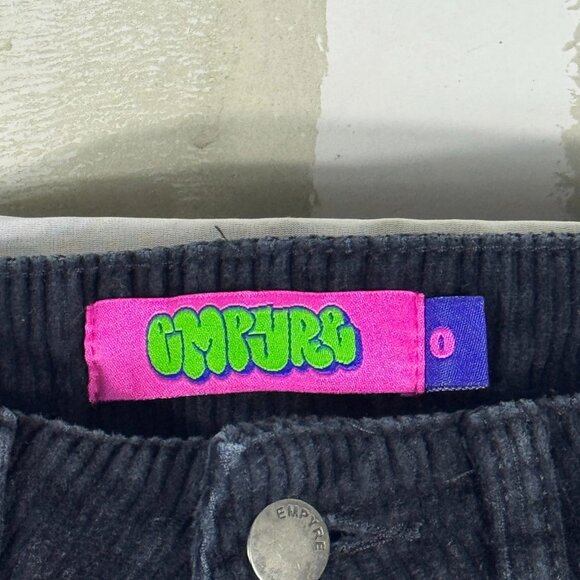 Vtg Empyre Tori Skate Pants Womens Black Corduroy Straight Leg Outdoor Size 0 - Picture 13 of 16